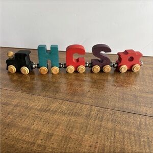 Name Trains Bright Letter Wood Railway Maple Landmark LOT of 5 Cl